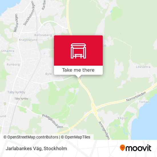 Jarlabankes Väg map