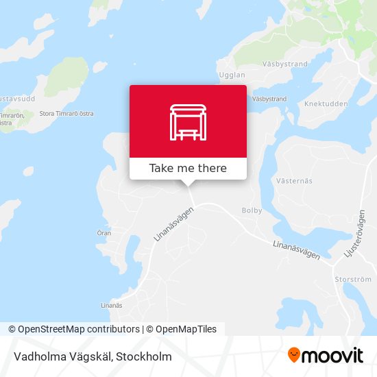 Vadholma Vägskäl map