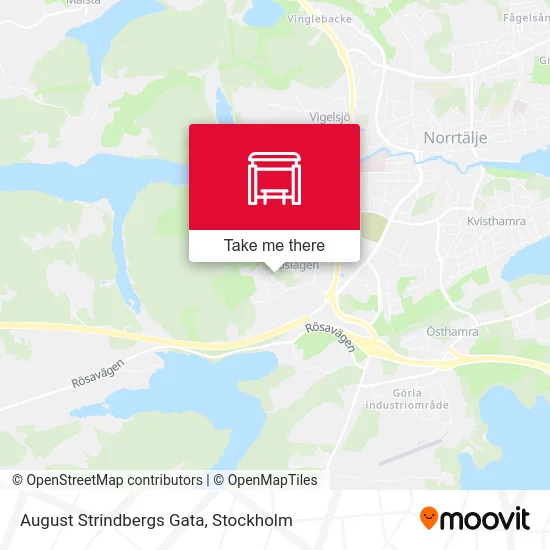 August Strindbergs Gata map