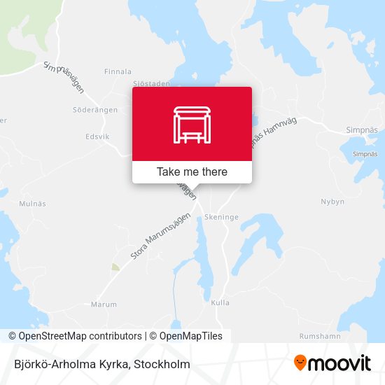 Björkö-Arholma Kyrka map