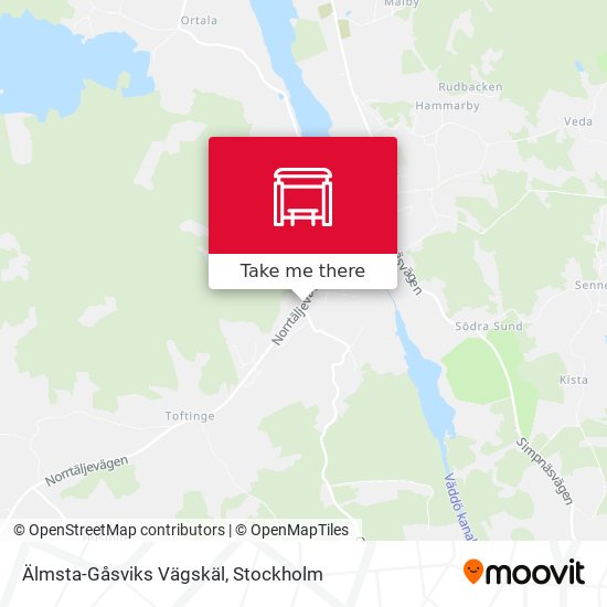 Älmsta-Gåsviks Vägskäl map