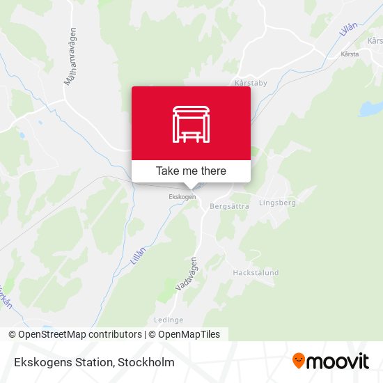 Ekskogens Station map