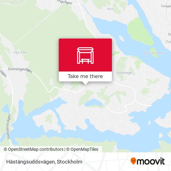 Hästängsuddsvägen map