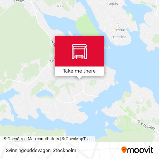 Svinningeuddsvägen map