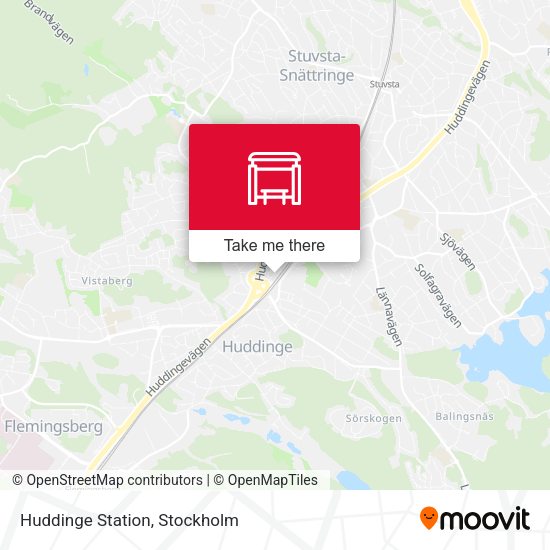 Huddinge Station map