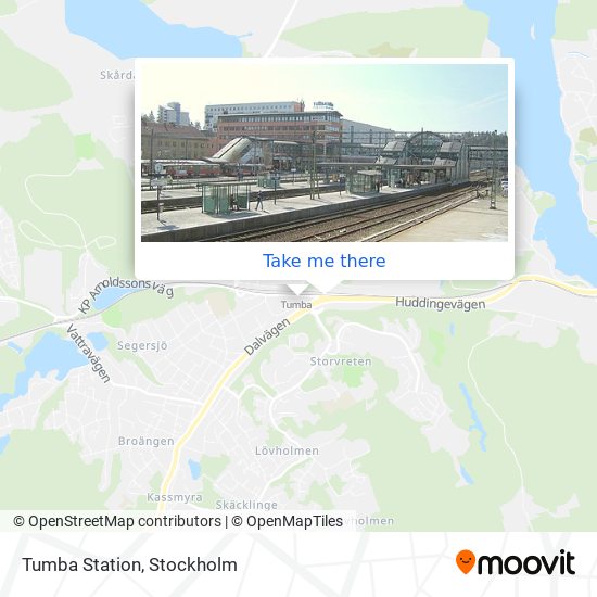 Tumba Station map
