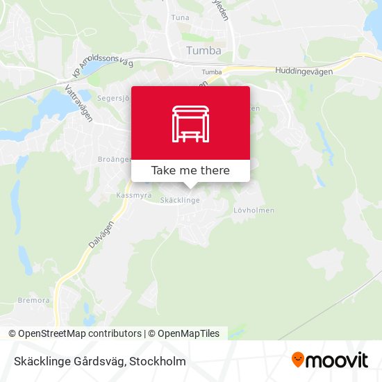 Skäcklinge Gårdsväg map