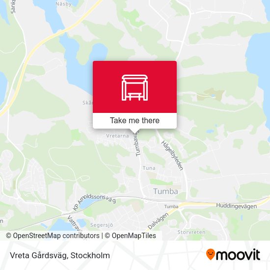 Vreta Gårdsväg map