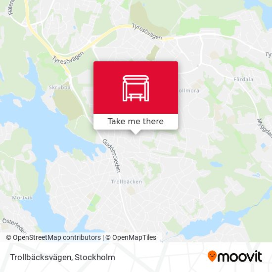 Trollbäcksvägen map