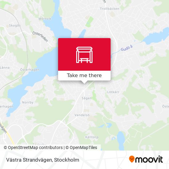 Västra Strandvägen map