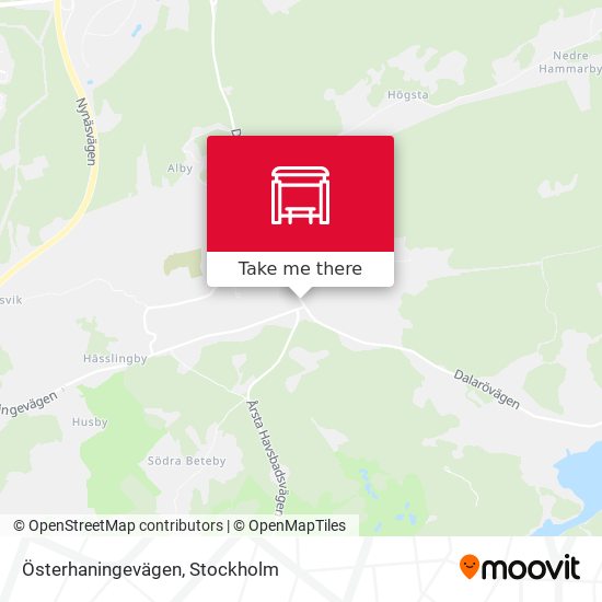 Österhaningevägen map