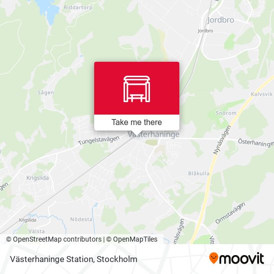 Västerhaninge Station map