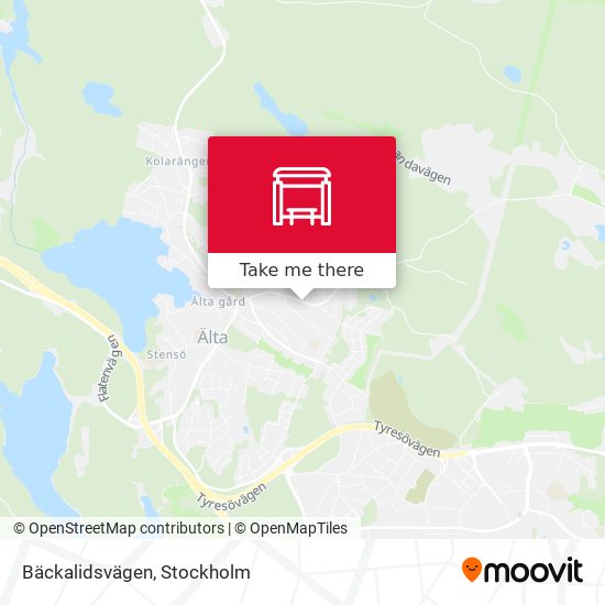 Bäckalidsvägen map