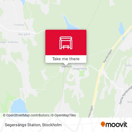 Segersängs Station map