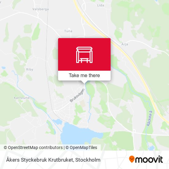 Åkers Styckebruk Krutbruket map