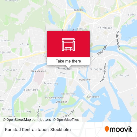 Karlstad Centralstation map