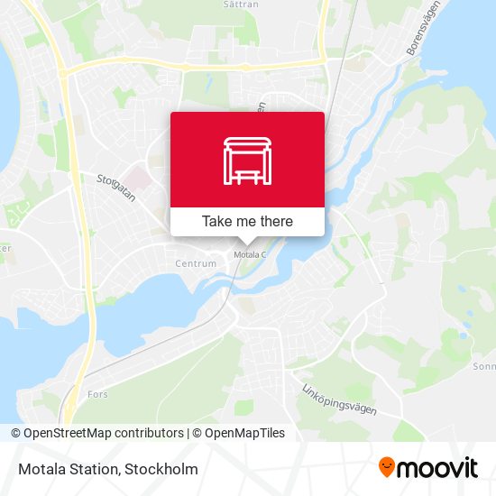 Motala Station map