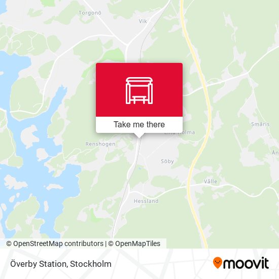 Överby Station map