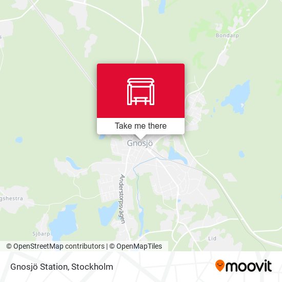 Gnosjö Station map