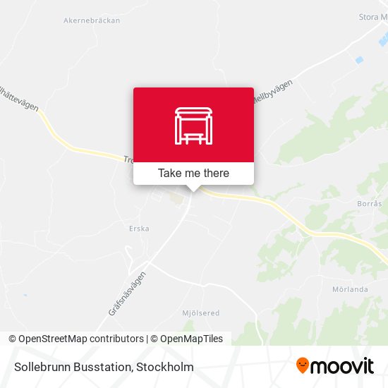 Sollebrunn Busstation map