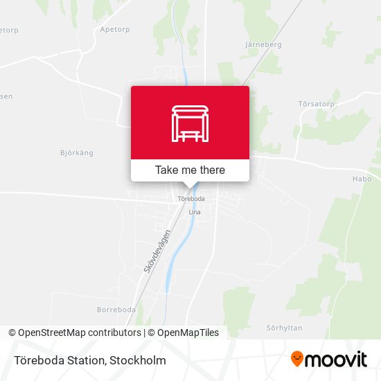 Töreboda Station map