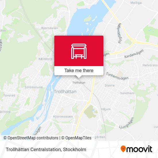Trollhättan Centralstation map