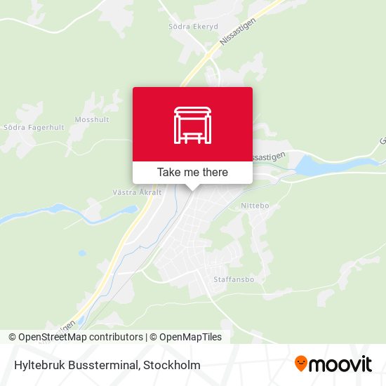 Hyltebruk Bussterminal map