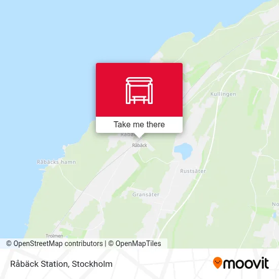 Råbäck Station map