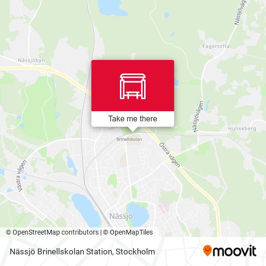 Nässjö Brinellskolan Station map