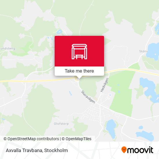 Axvalla Travbana map