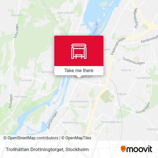 Trollhättan Drottningtorget map