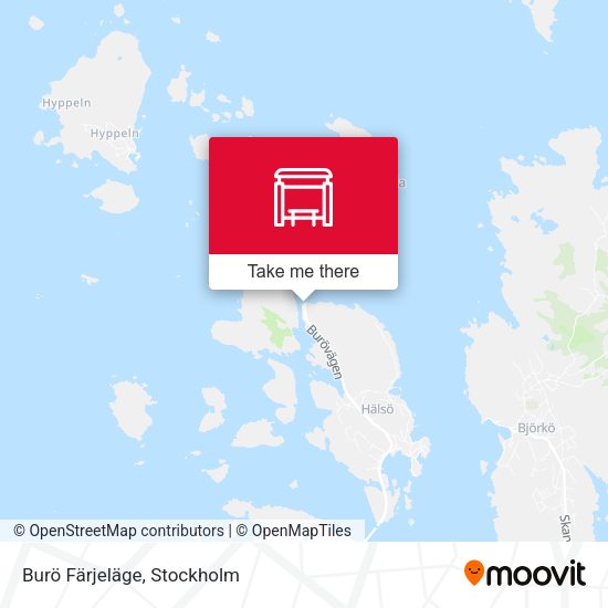 Burö Färjeläge map