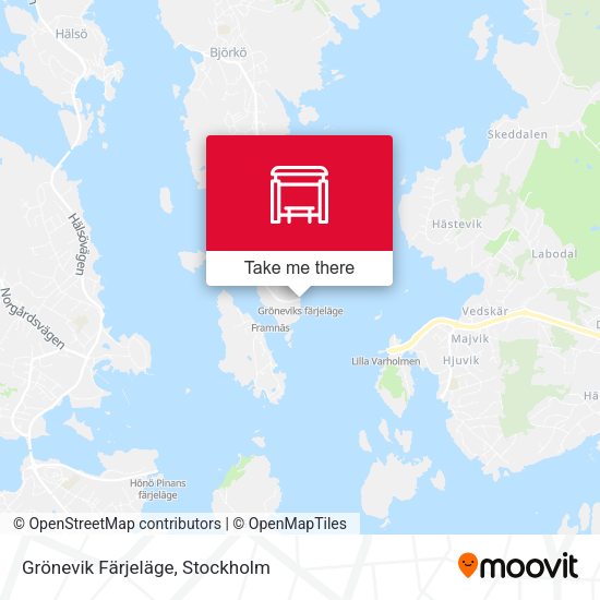 Grönevik Färjeläge map