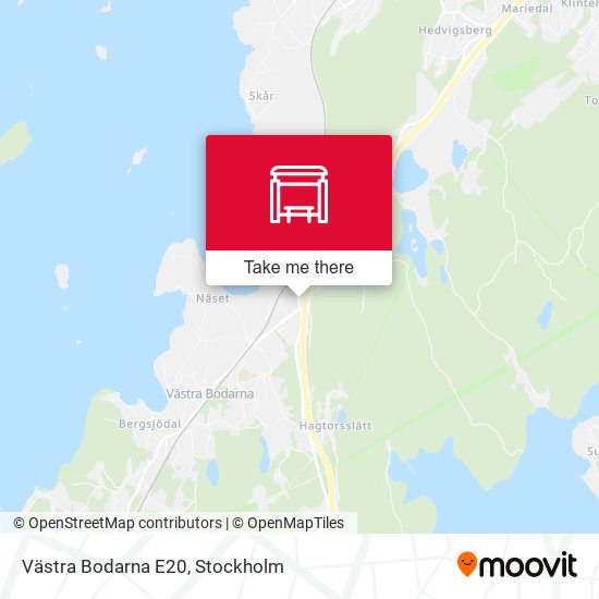 Västra Bodarna E20 map