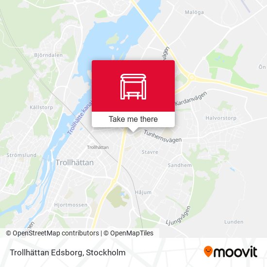 Trollhättan Edsborg map