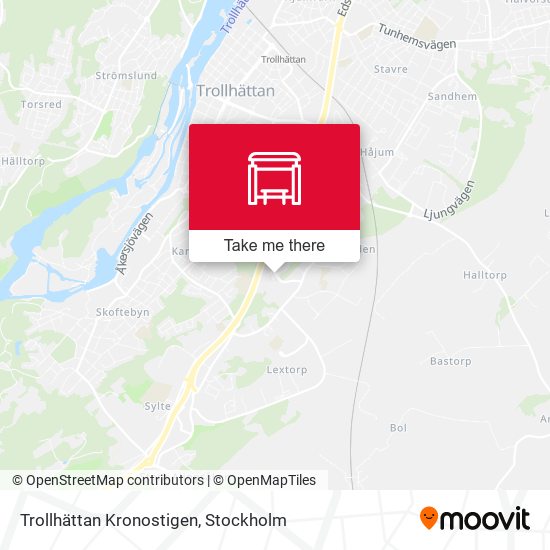 Trollhättan Kronostigen map