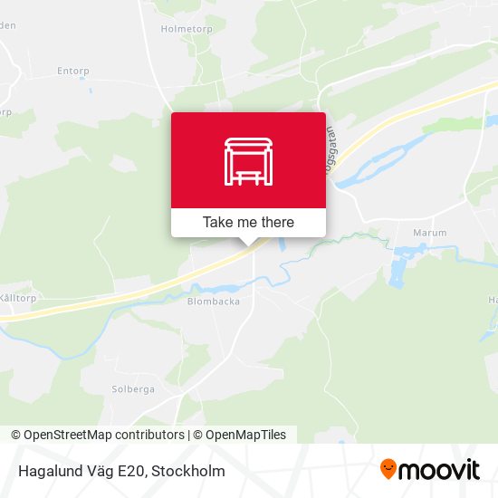 Hagalund Väg E20 map