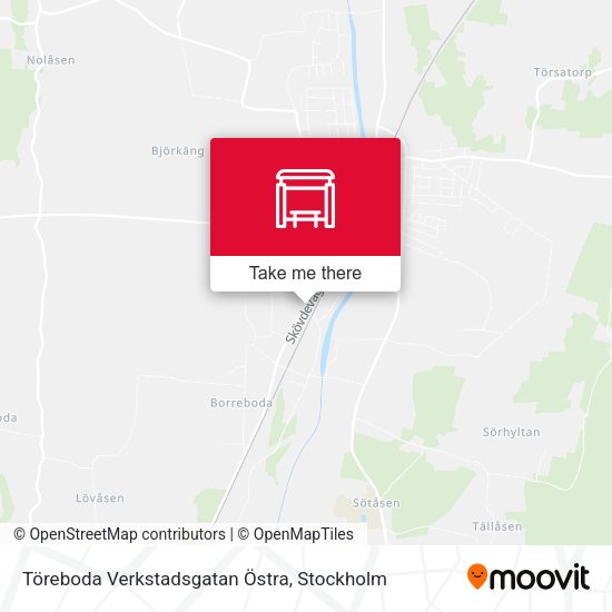 Töreboda Verkstadsgatan Östra map