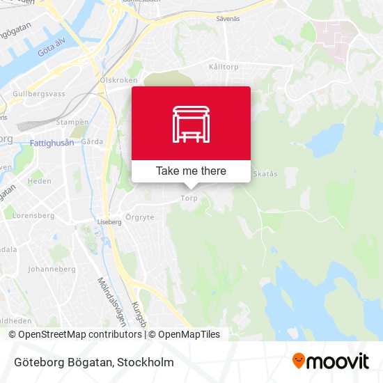 Göteborg Bögatan map