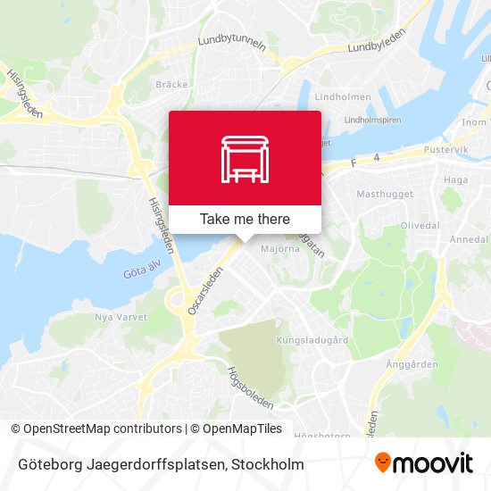 Göteborg Jaegerdorffsplatsen map