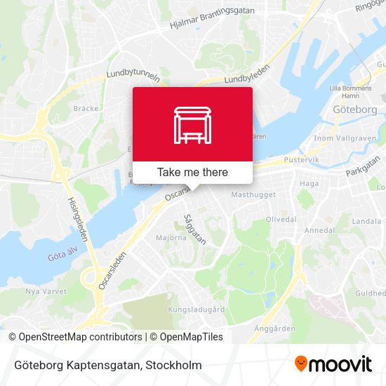 Göteborg Kaptensgatan map