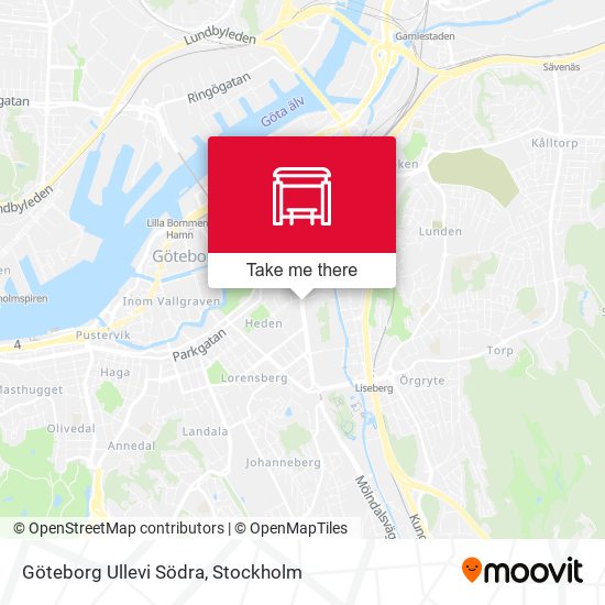 Göteborg Ullevi Södra map