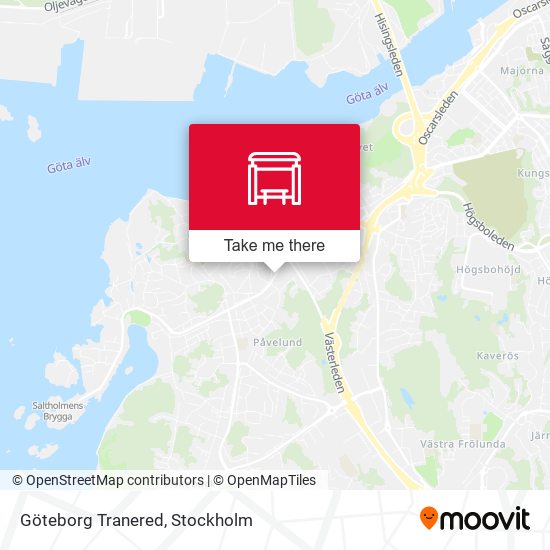 Göteborg Tranered map