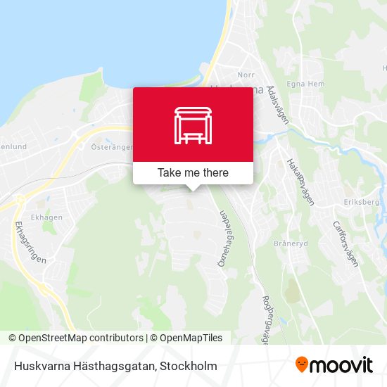 Huskvarna Hästhagsgatan map