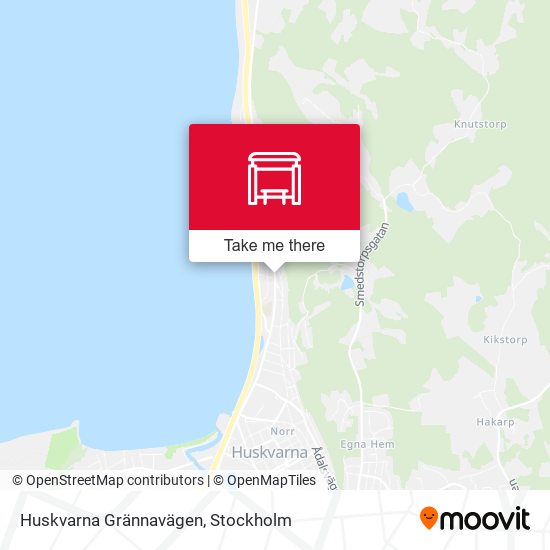 Huskvarna Grännavägen map