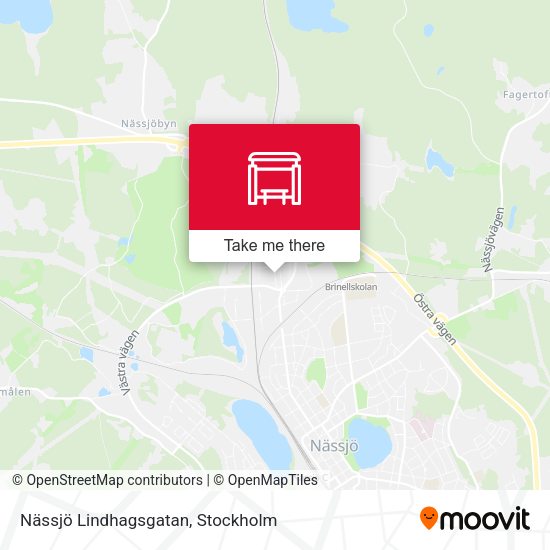 Nässjö Lindhagsgatan map