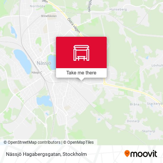 Nässjö Hagabergsgatan map