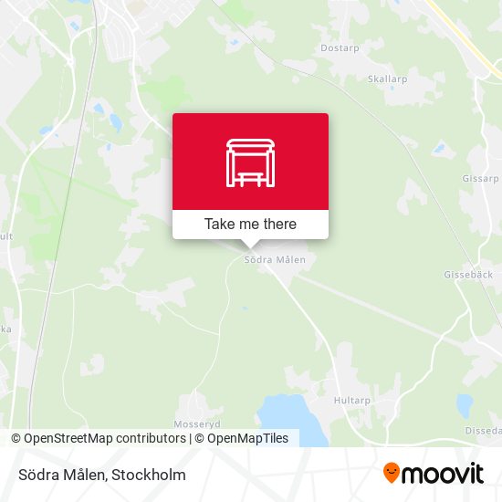 Södra Målen map