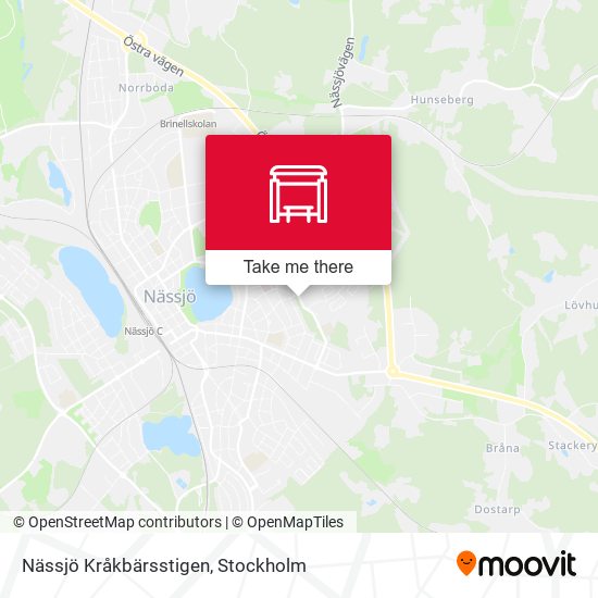 Nässjö Kråkbärsstigen map
