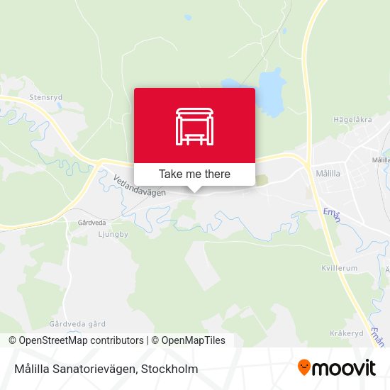 Målilla Sanatorievägen map